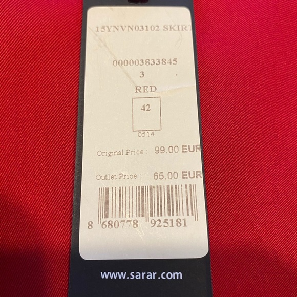 Sarar red Skirt Size 10 new - Picture 4 of 6